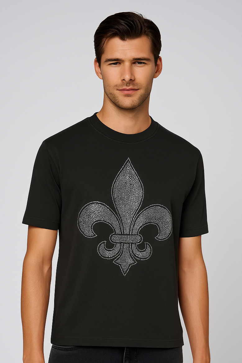 Fleur-de-Lis Rhinestone Tee Shirt