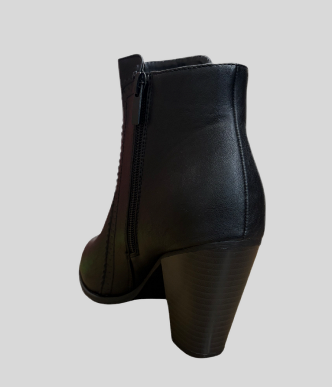 Ankle Booties with Two-Sided Zipper Design