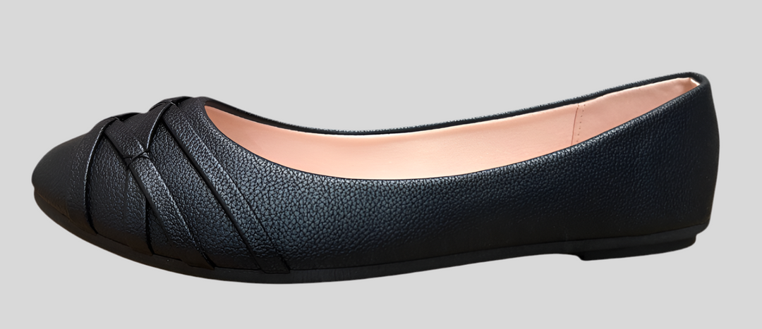 Wide Comfort Sole Front Design Ballet Flats