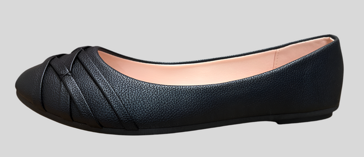 Wide Comfort Sole Front Design Ballet Flats