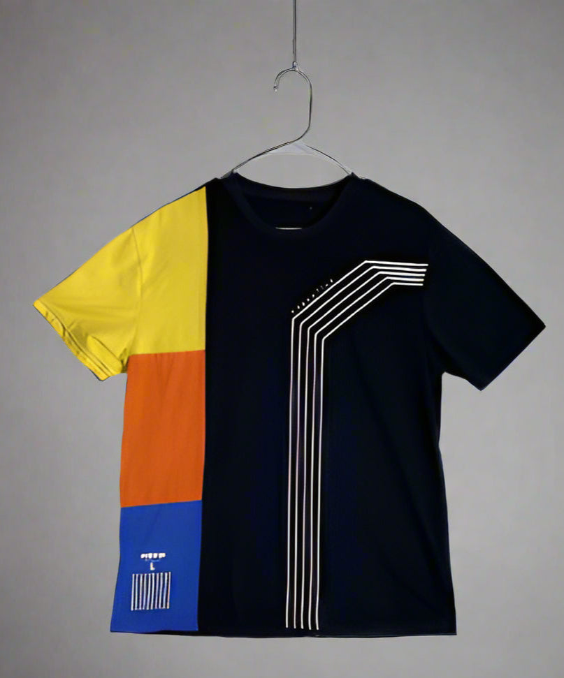 VERSATILE Block Stripe Tee Shirt