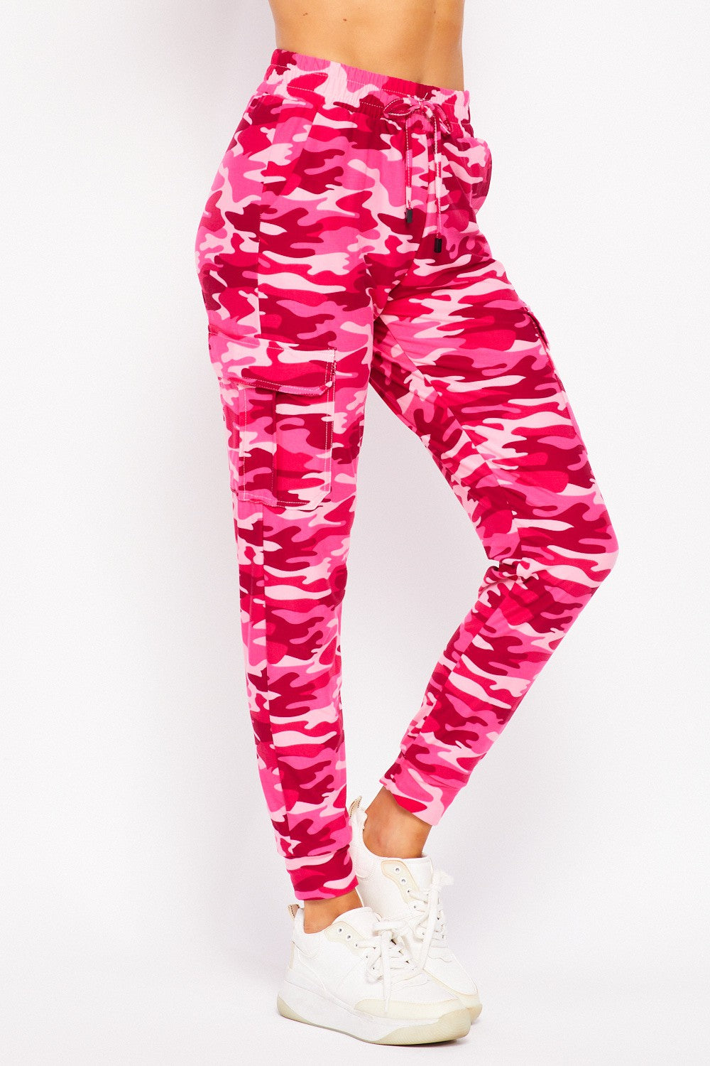 Pink Camo Pocket Cargo Brushed Jogger
