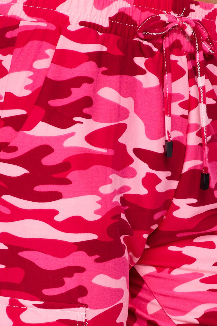 Pink Camo Pocket Cargo Brushed Jogger