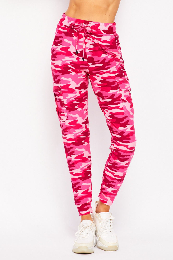 Pink Camo Pocket Cargo Brushed Jogger