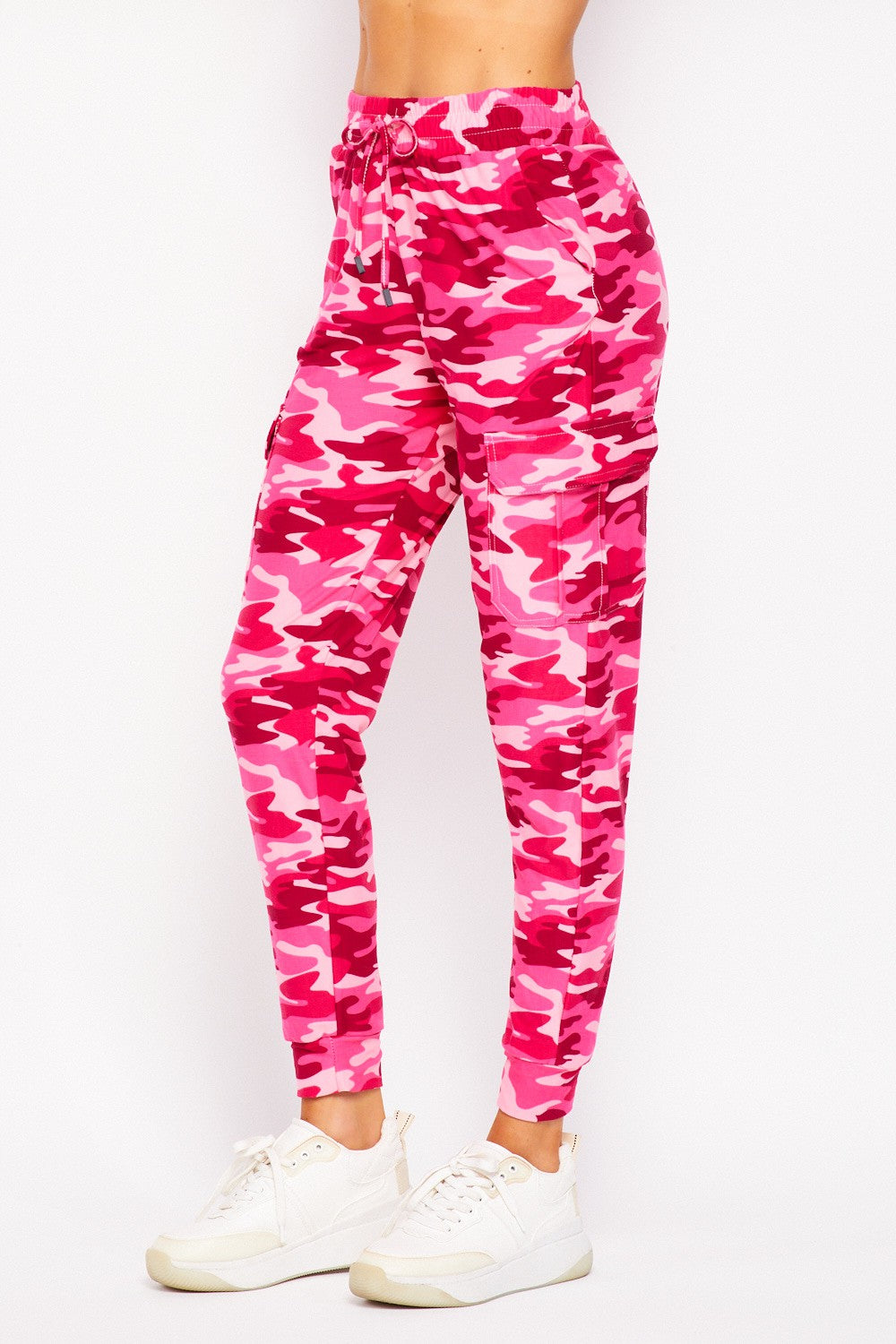 Pink Camo Pocket Cargo Brushed Jogger