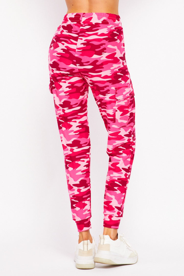 Pink Camo Pocket Cargo Brushed Jogger