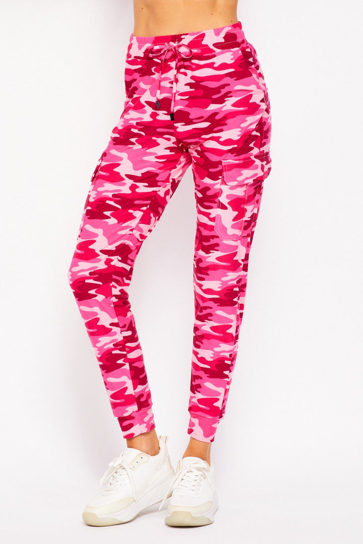 Pink Camo Pocket Cargo Brushed Jogger