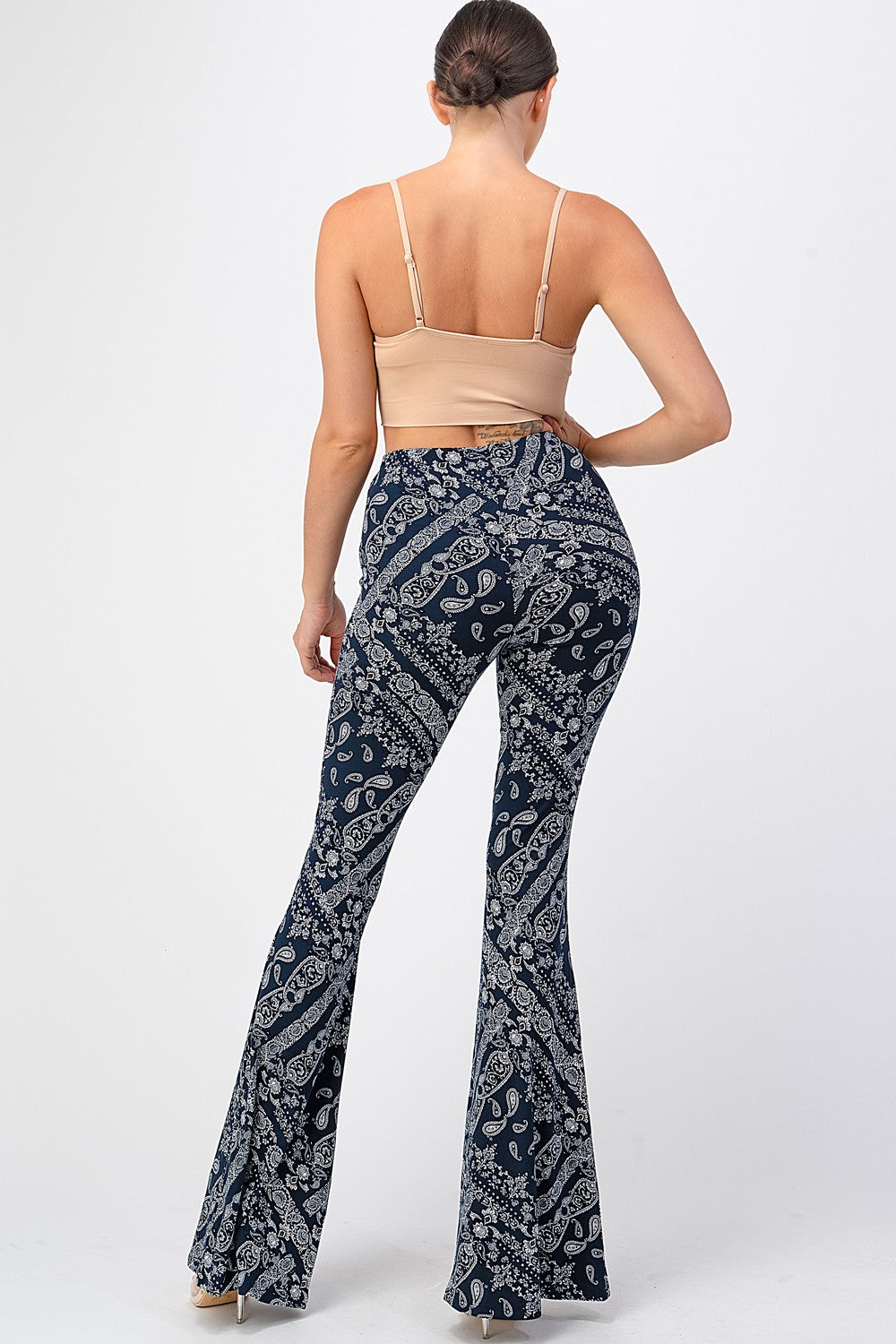 Boho Bandana Printed Flared Long Pants