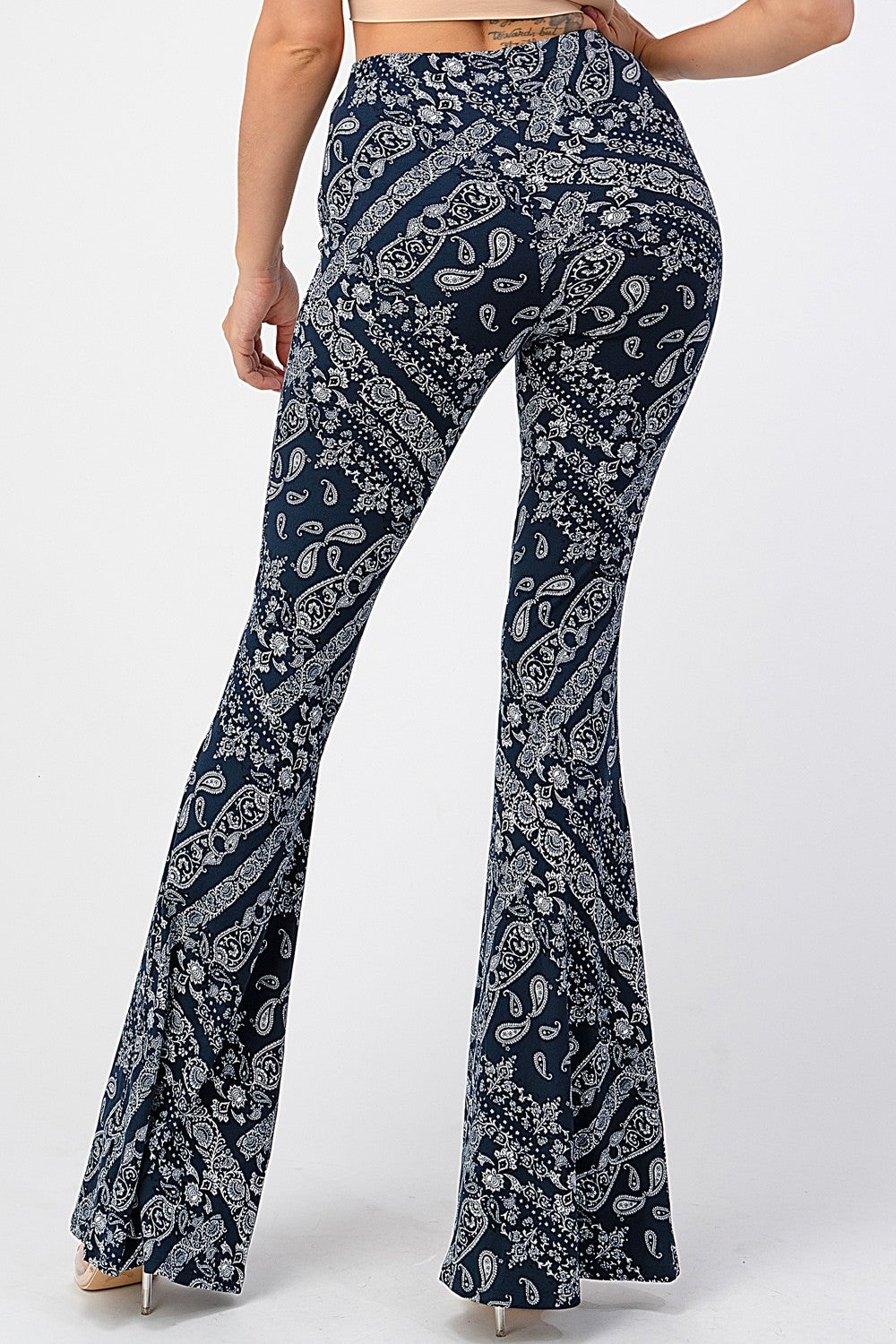 Boho Bandana Printed Flared Long Pants