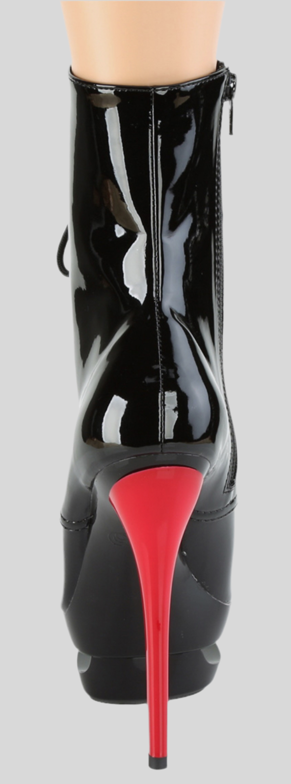 Pleaser Two Tone Lace-Up Platform Heel Ankle Boots