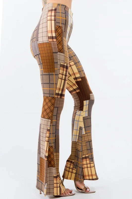 Patchwork Flare Pants