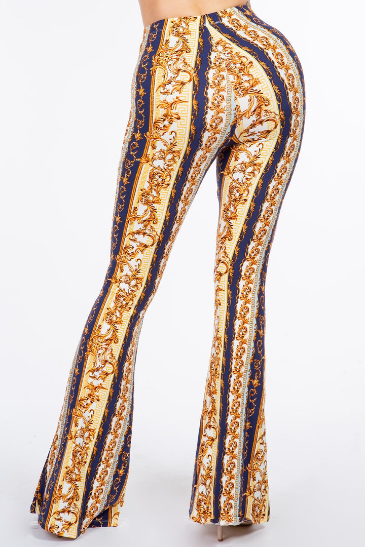 Baroque Chain Printed Flared Pants