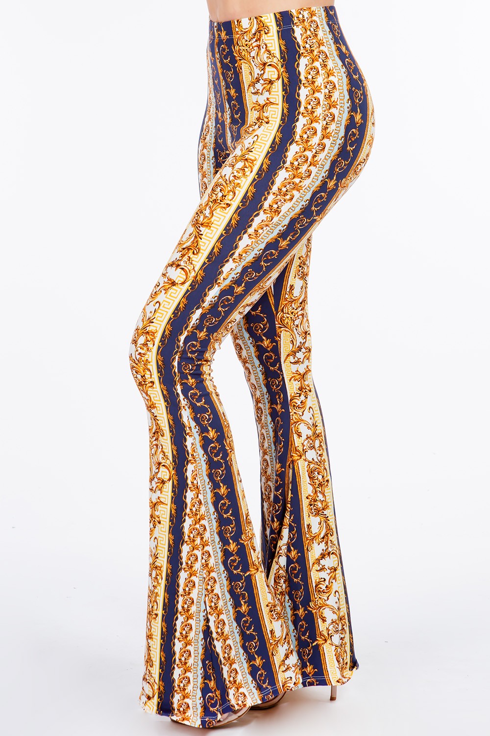 Baroque Chain Printed Flared Pants