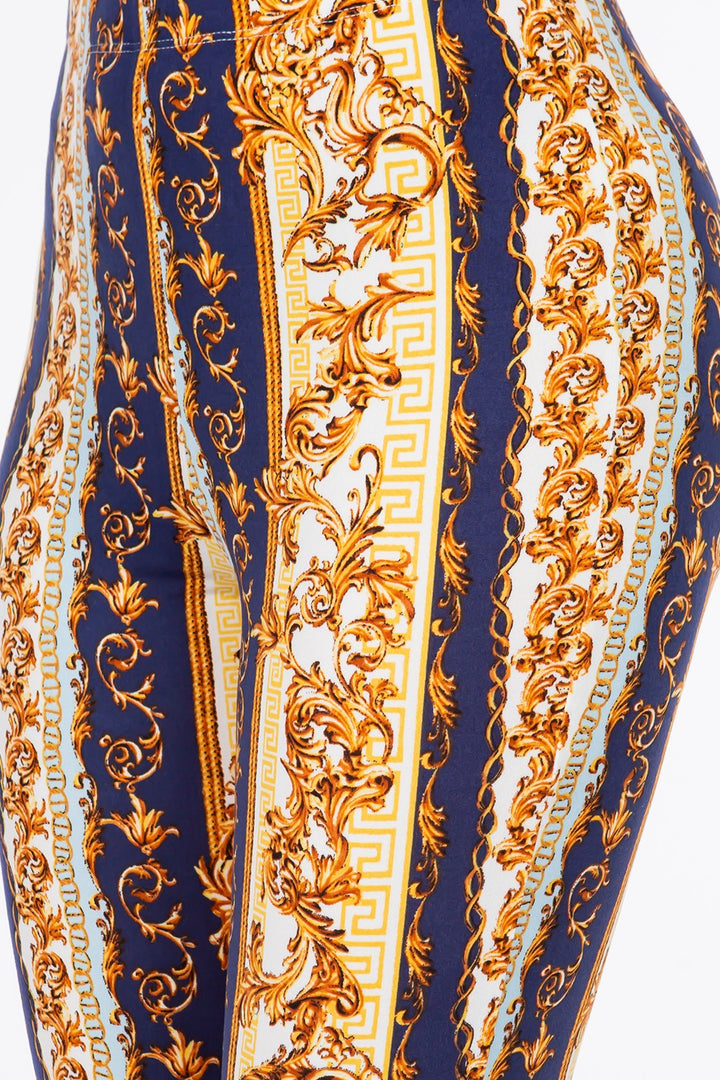 Baroque Chain Printed Flared Pants