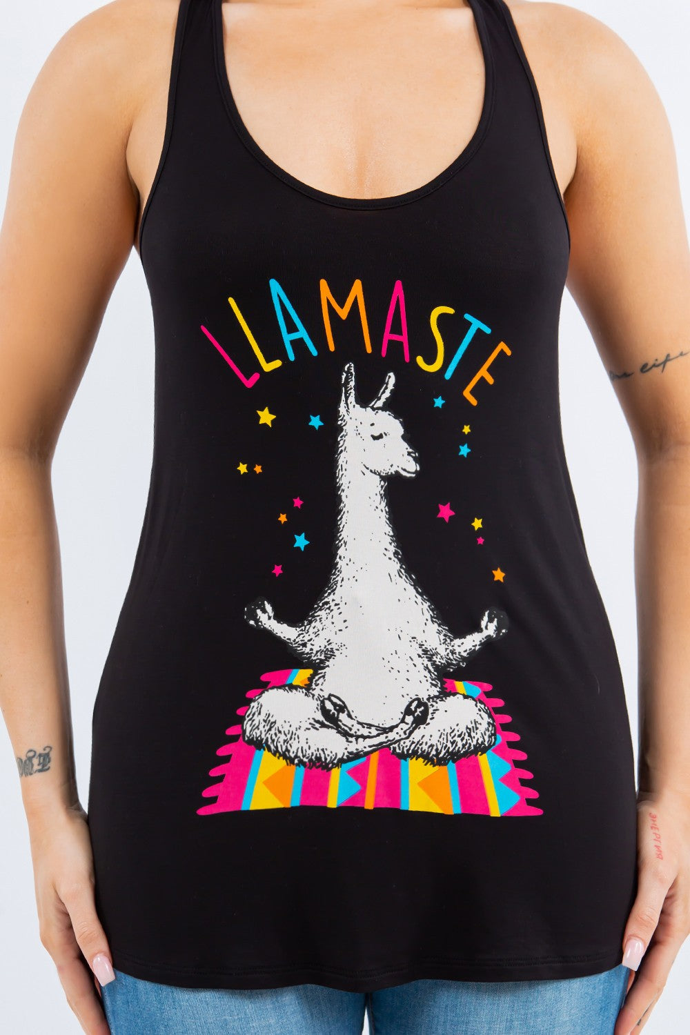 Llamaste Graphic Racerback Tank Top
