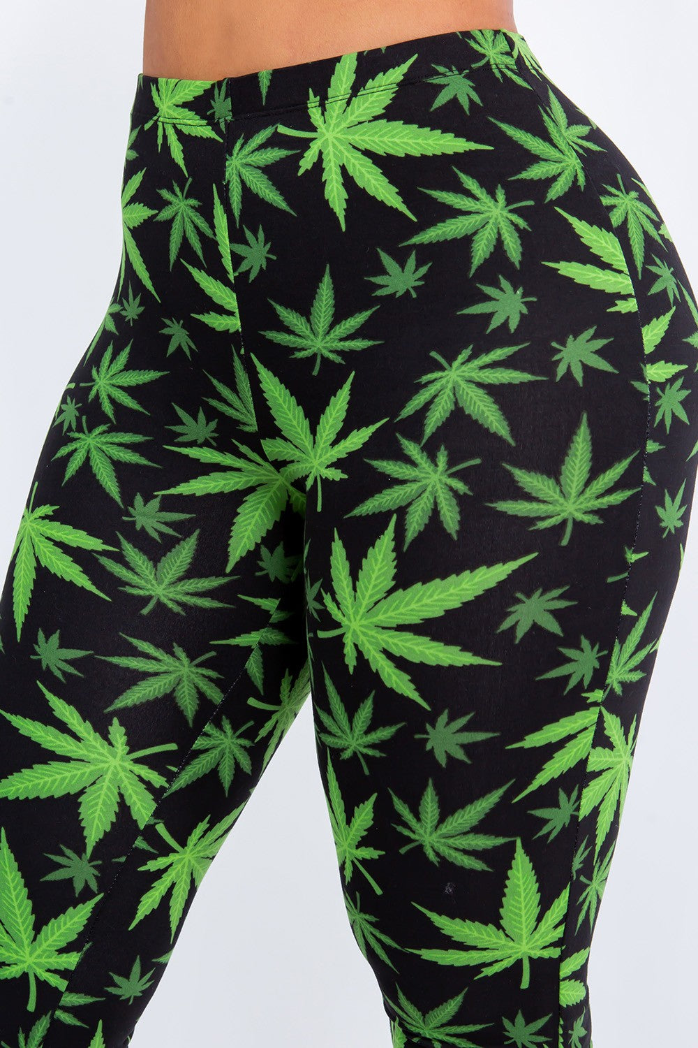 Leaf Printed Flare Pants