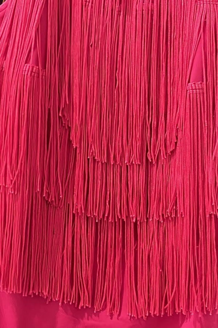 Fringe Mini Skirt and Crop Top Set