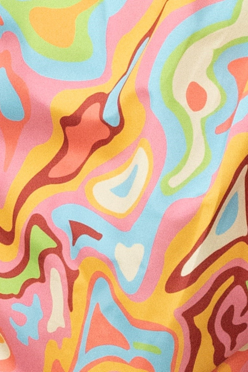 Swirl Tie-Dye Print Swim Shorts