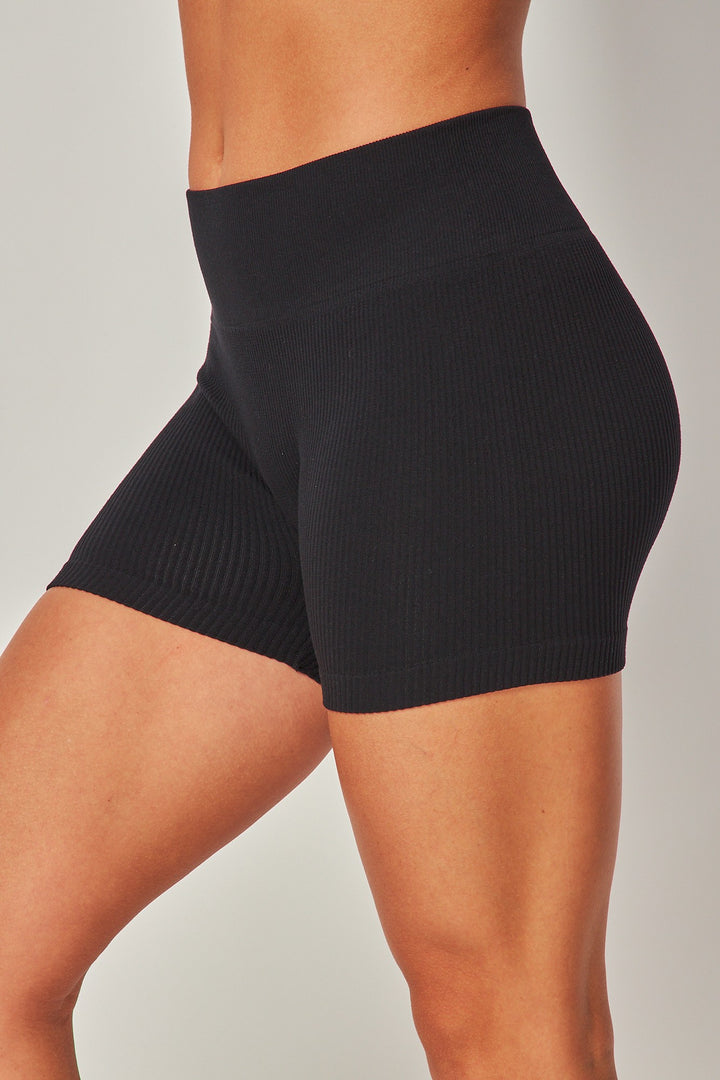 Seamless Ribbed Crop Top & Mini Shorts