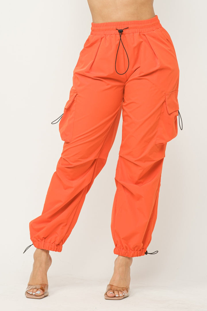 Parachute Ruched Cargo Pocket Joggers