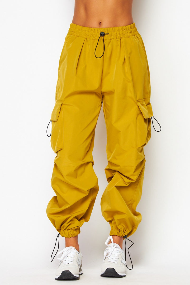 Parachute Ruched Cargo Pocket Joggers