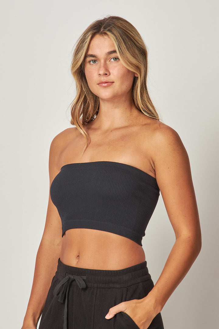 Stretchy Ribbed Seamless Tube Top