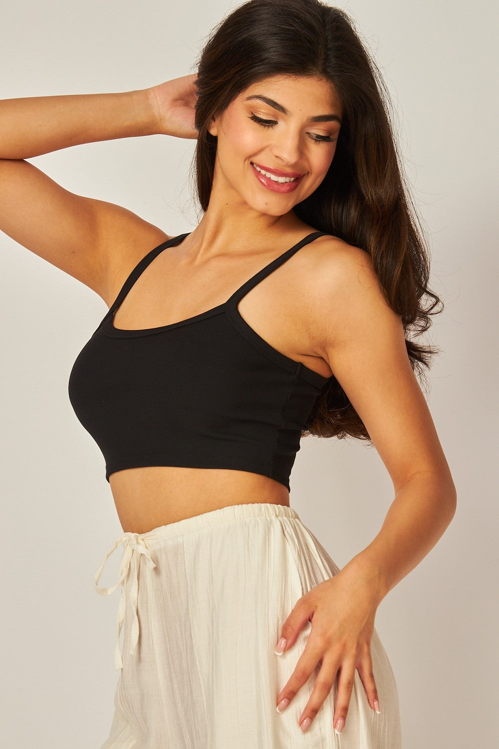 Ribbed Crop Whisper Tank Top