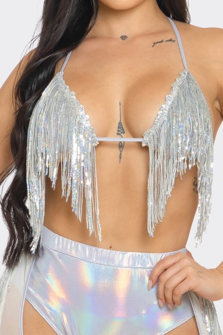 Bikini Top and Chaps Pants Set