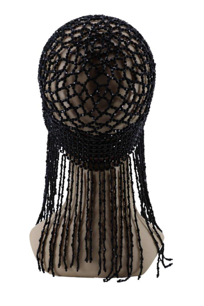 Meshed Beaded Cap