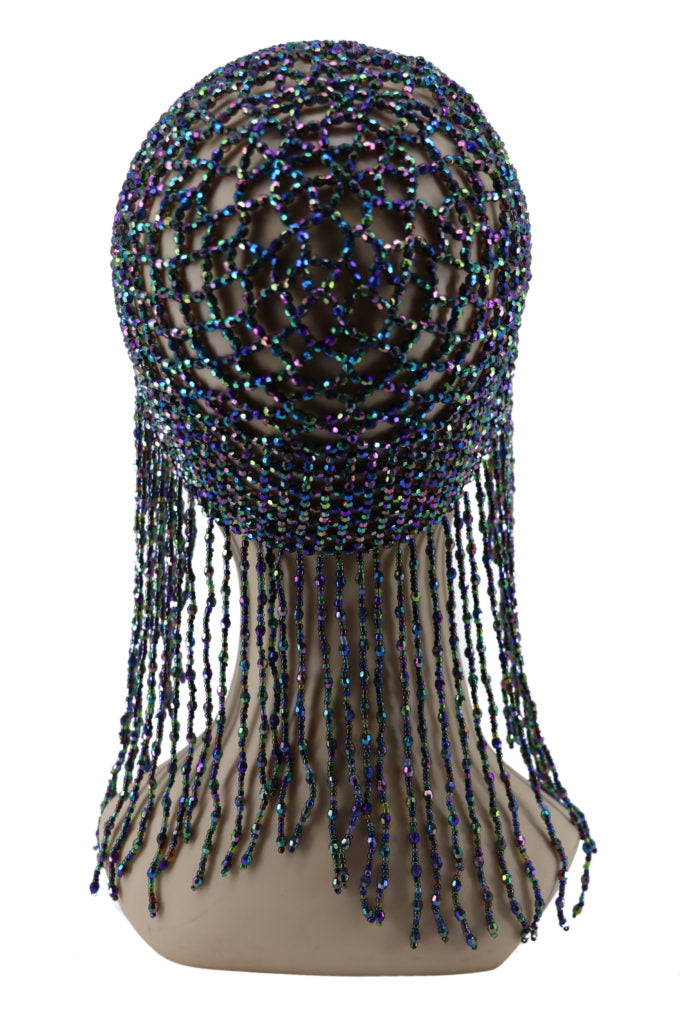 Meshed Beaded Cap