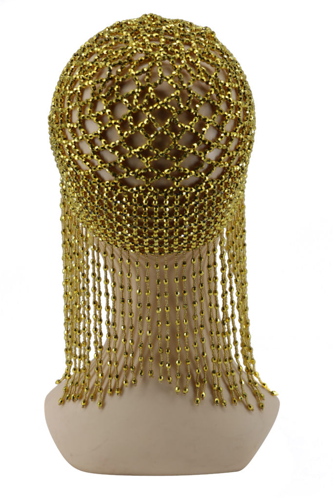 Meshed Beaded Cap