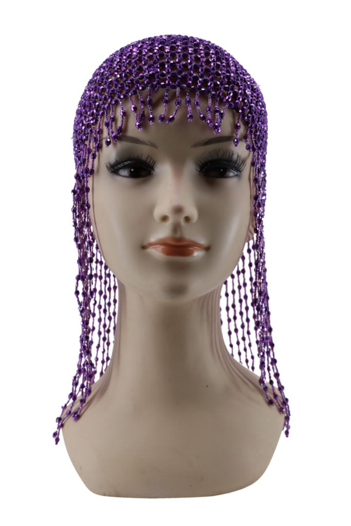Meshed Beaded Cap