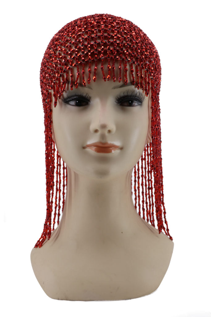 Meshed Beaded Cap