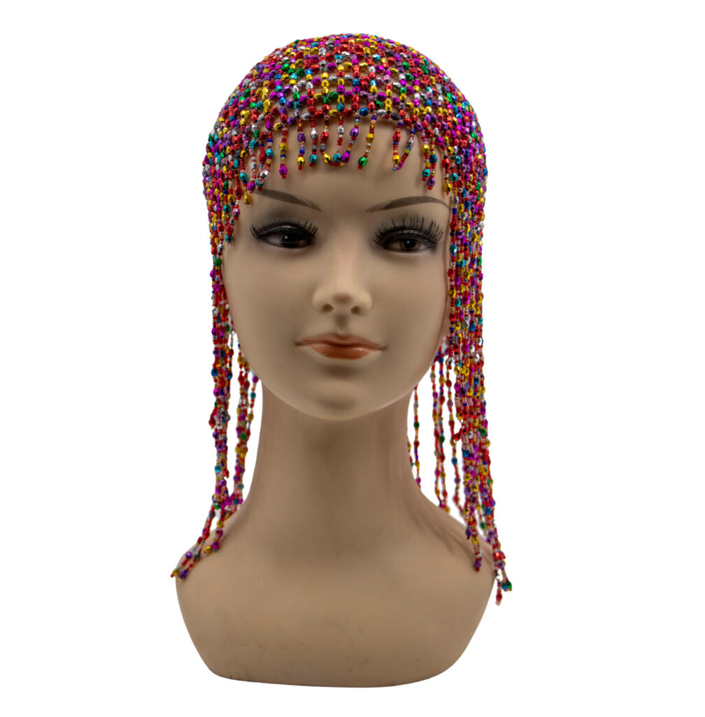 Meshed Beaded Cap