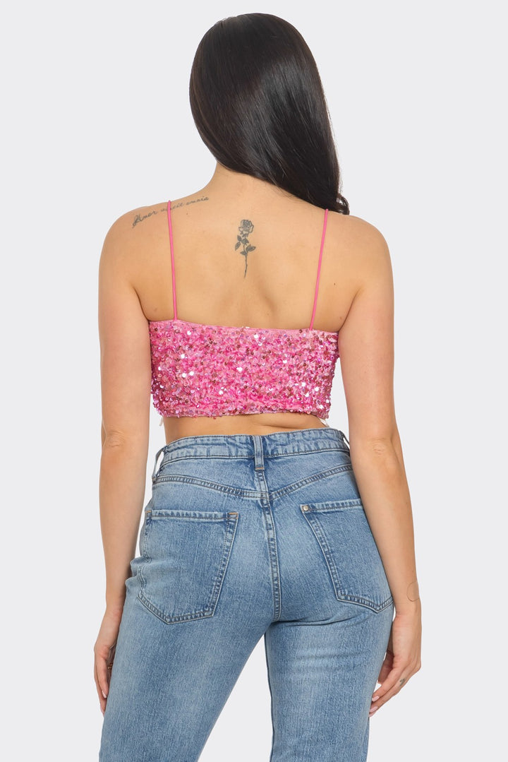 Sequin Crop Top