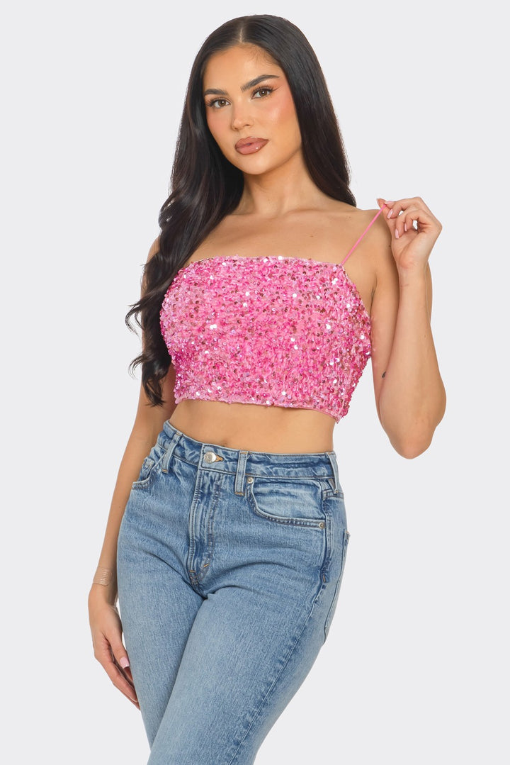 Sequin Crop Top