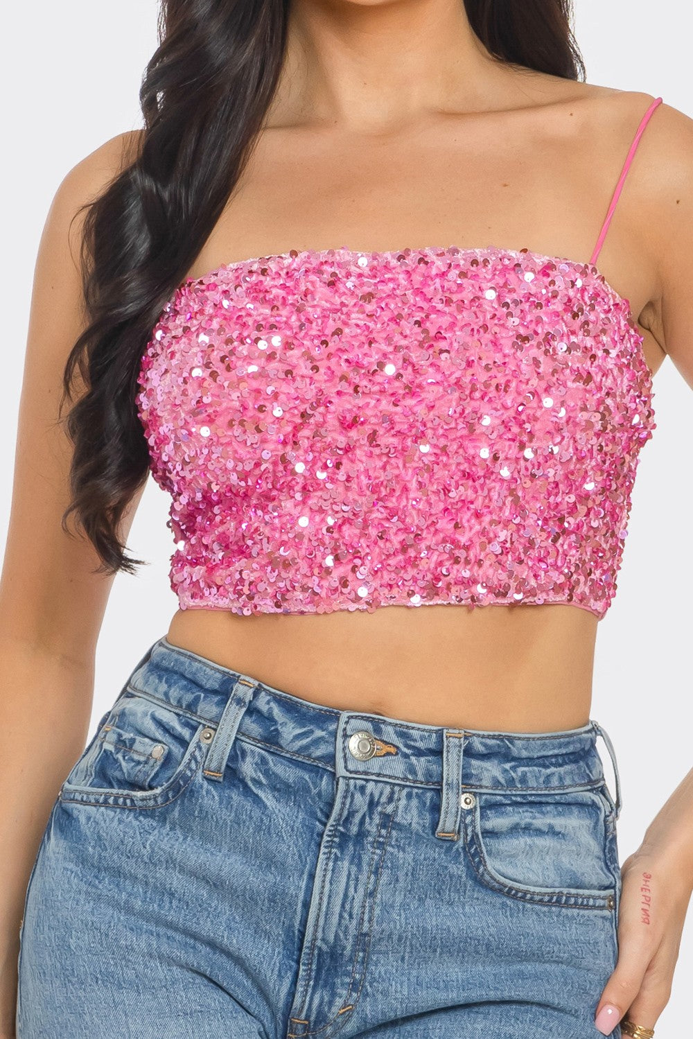 Sequin Crop Top
