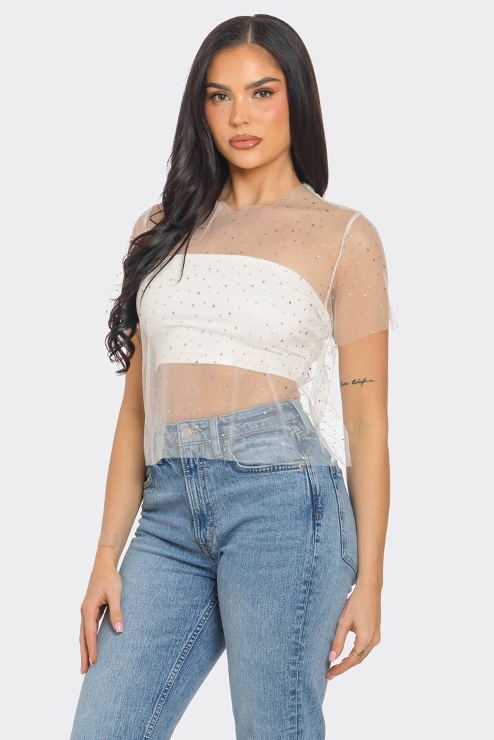 Mesh Stud Top