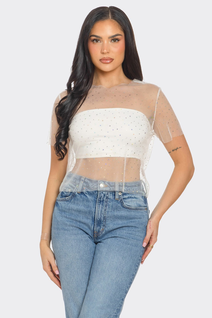Mesh Stud Top