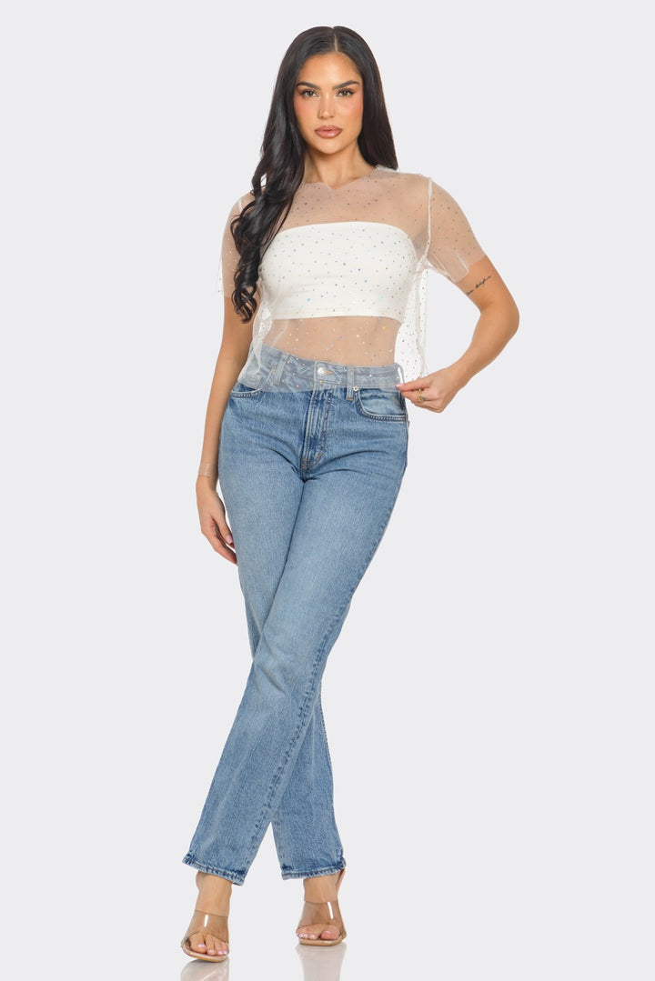 Mesh Stud Top