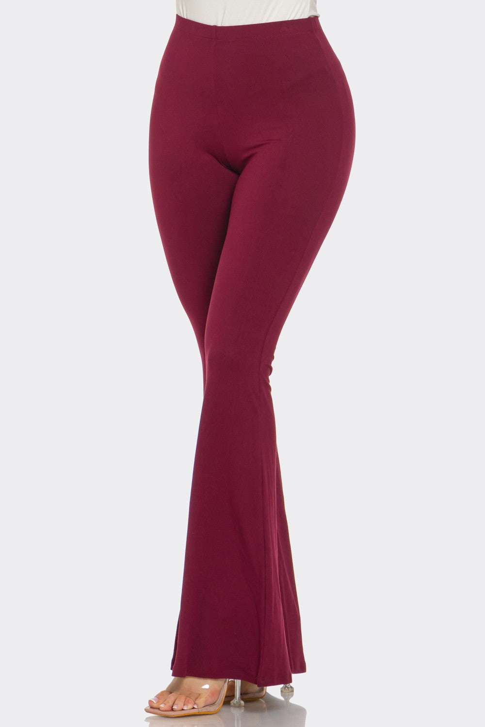 Solid Flared Long Pants