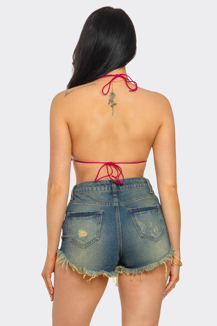 Sequin Open Back Top