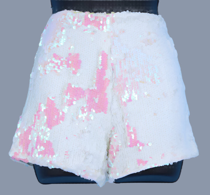Sequins Shorts with Zipper
