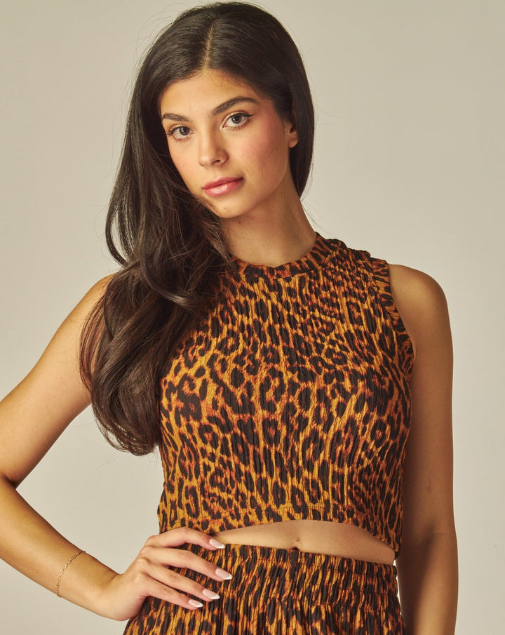 Leopard Print Crinkled Set
