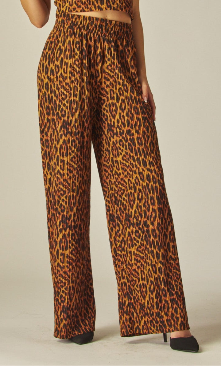 Leopard Print Crinkled Set
