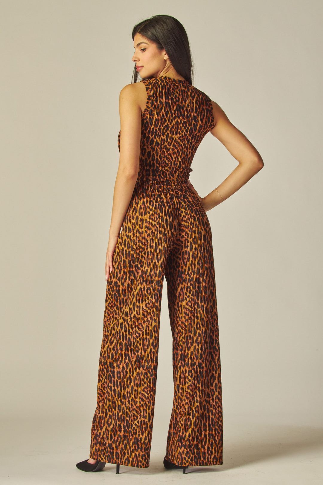 Leopard Print Crinkled Set