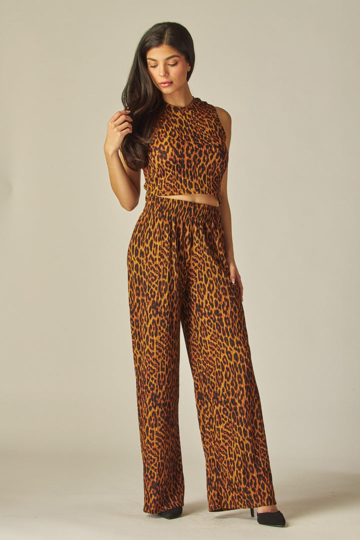 Leopard Print Crinkled Set