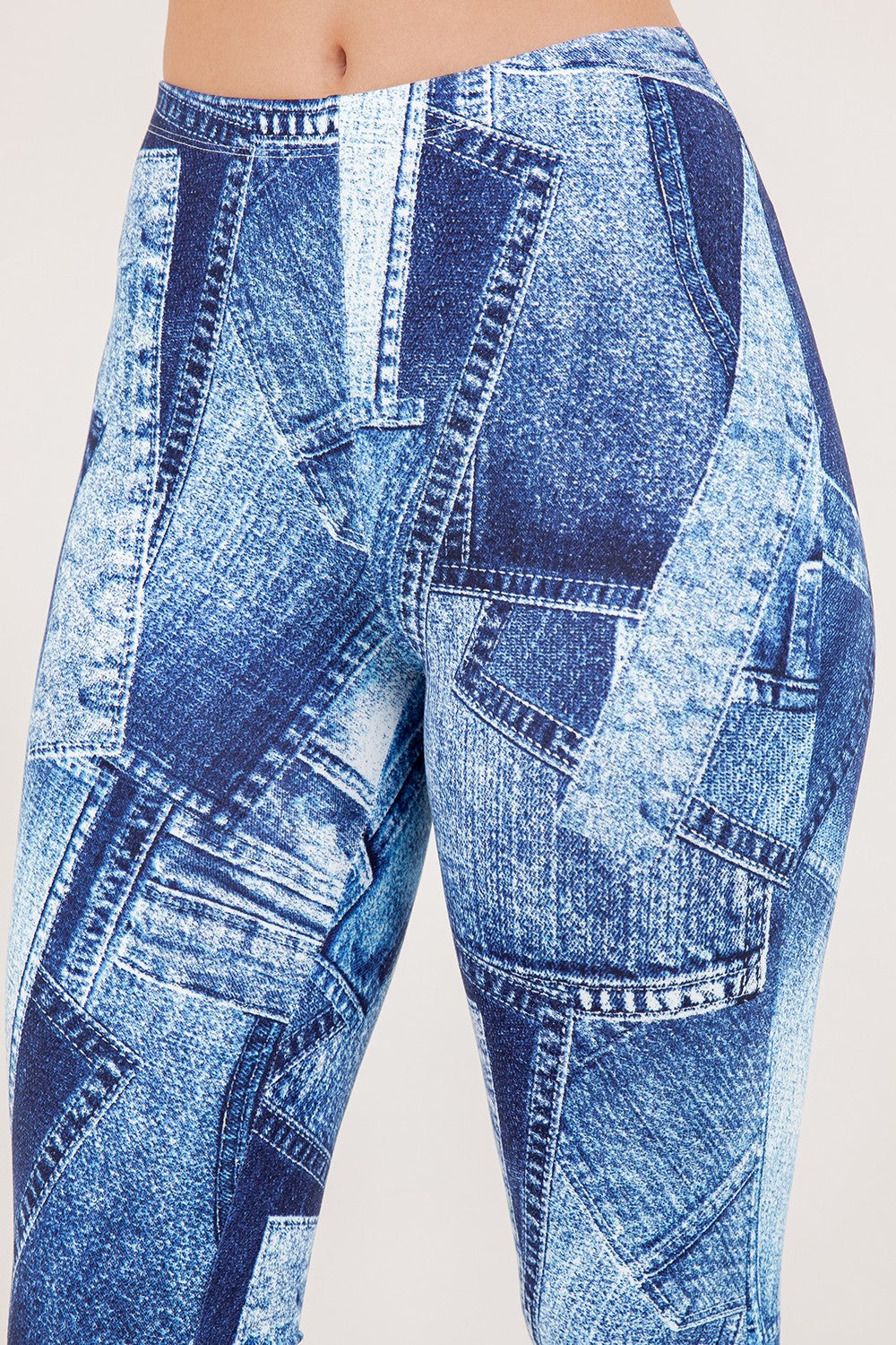 Denim Patchwork Flare Pants