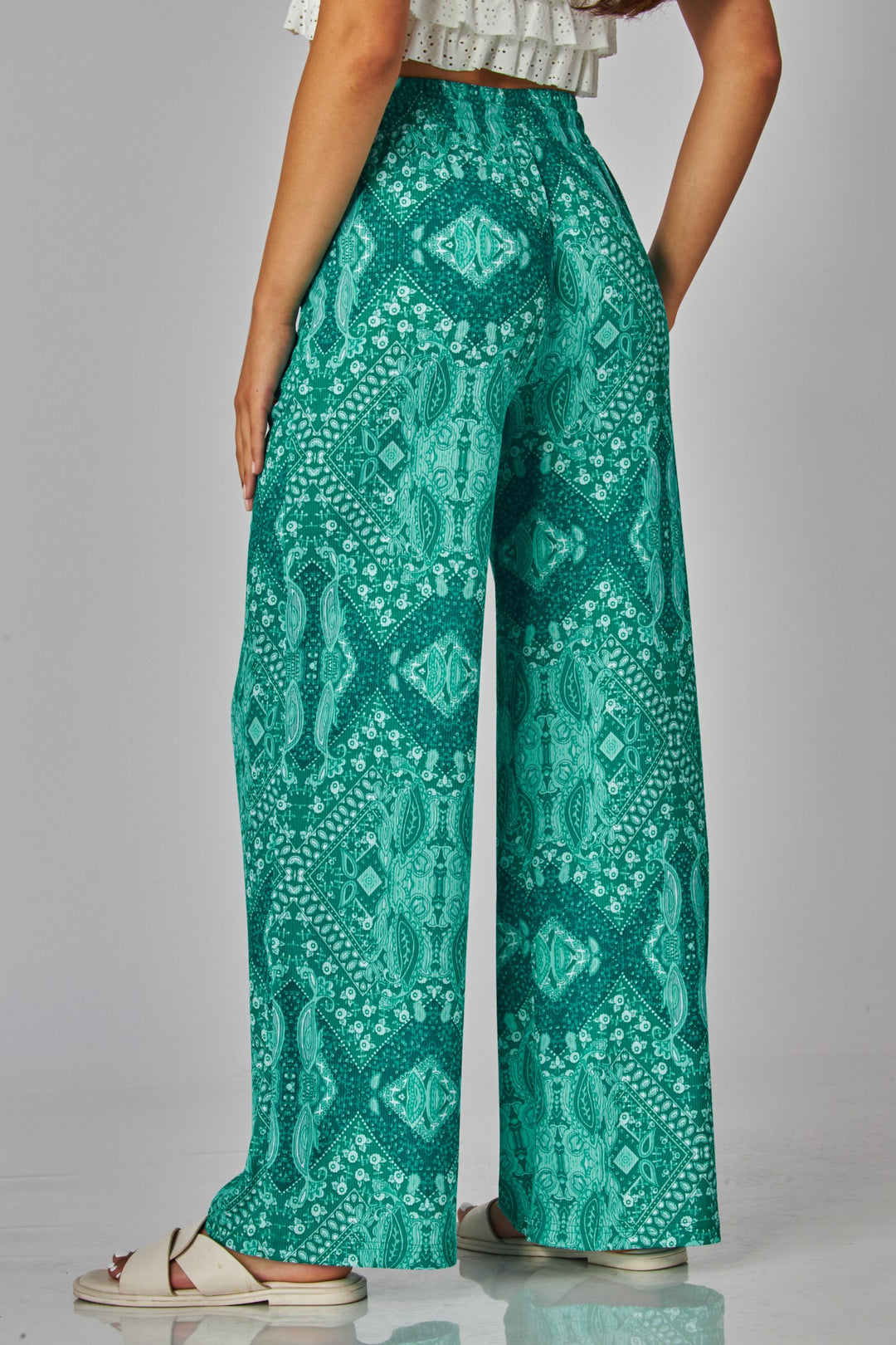 Boho Drawstring Wide Leg Pants
