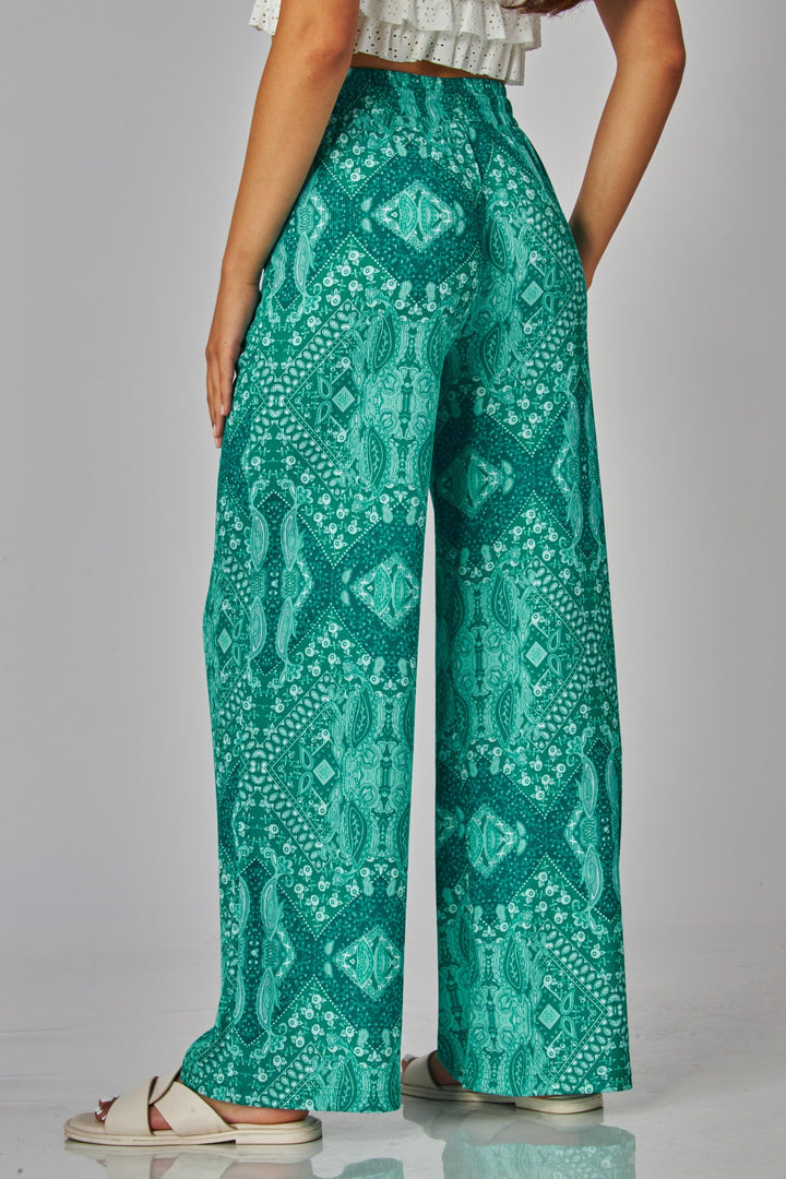 Boho Drawstring Wide Leg Pants